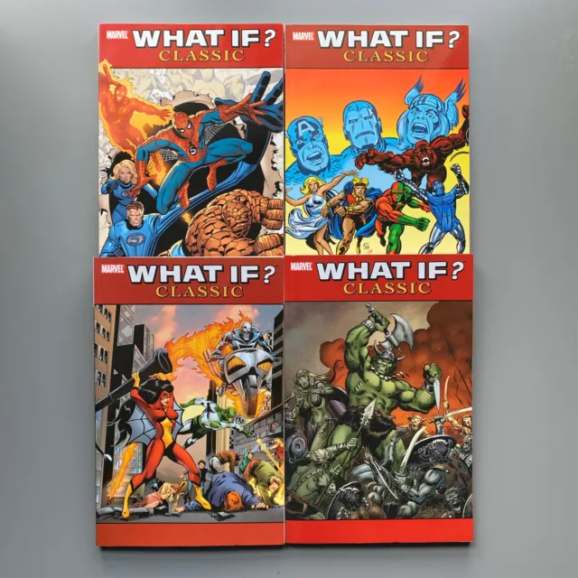 What If? Classic TPB Lot Vol 1 2 3 4 (Marvel Thor Hulk Graphic Novels Trades)