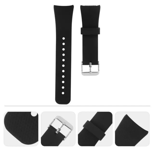 Cinturino Dell'orologio Da Polso Fascia Nera Di Ricambio Silicone