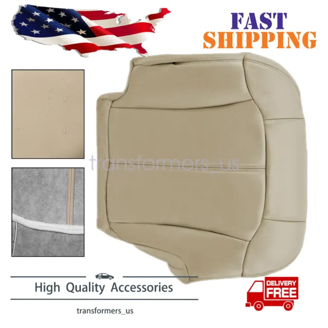 For 1999-2002 Chevy Tahoe Suburban Passenger Side Leather Bottom Seat Cover Tan