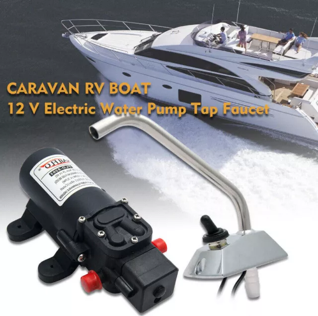 Caravan Boat Faucet Watertap 12V Galley Electric Water Pump Tap Faucet Campervan