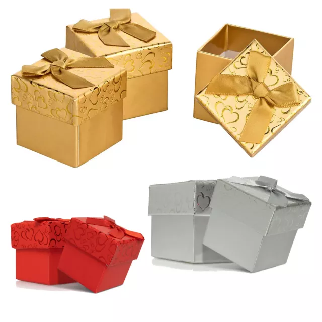 30 Stück Geschenkboxen mit Satinschleife Gastgeschenke Hochzeit Box Schachtel