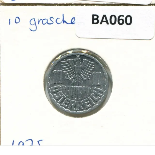 10 GROSCHEN 1975 AUSTRIA Coin #BA060C 3