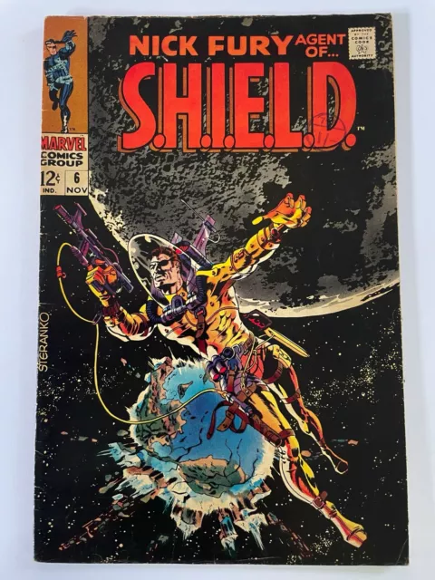 Nick Fury Agent of Shield # 6 - Nov. 1968 Rare 12c STERANKO COVER Marvel Comics