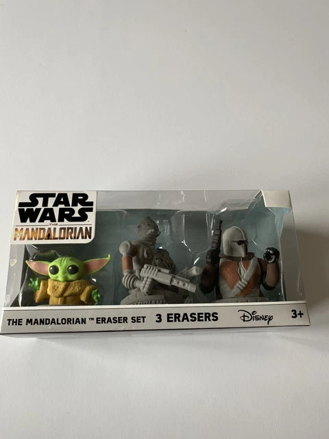 starwars mandalorian erasers set 3pc set new disney 2