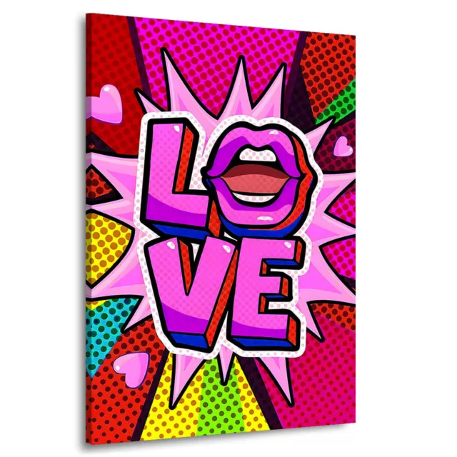 Leinwand Bild Love Graffiti Street Art Wand Bilder Wanddeko Pop Art XXL