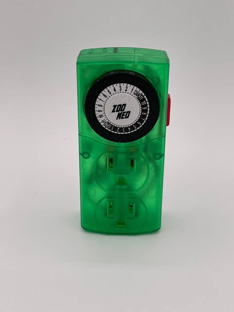 Temporizador diurno y nocturno Zoo Med #LT-10 ReptiCare 2 salidas verde