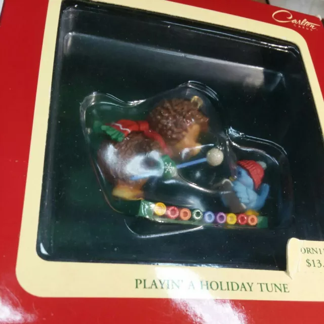 1994 Heirloom Collection Carlton Cards PLAYIN A HOLIDAY TUNE(Hedgehog-Xylophone)