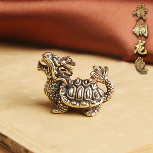 Brass Dragon Turtle Figurines Small Statue House Decoration Animal Figurines