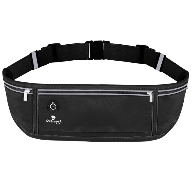 Ceinture De Course étanche Réglable 55-120 Cm – 3 Poches, Trou écouteurs, Bandes Réfléchissantes, Pour Sport Et Voyage