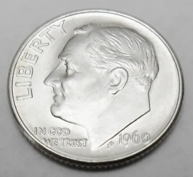 1960 D Roosevelt Dime *90% Silver* *Bu - Brilliant Uncirculated* *Free Shipping*