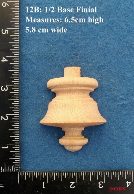 *Single centre of base 1/2 profile  Clock / furniture Finial Style 12BF