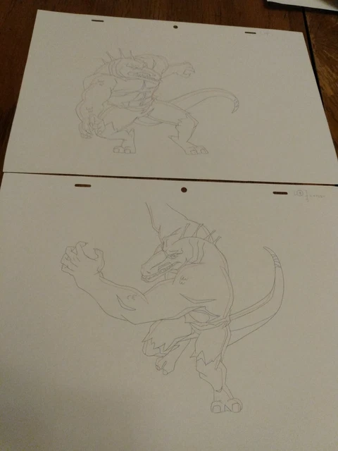Marvel animation cel Production MARVEL Comic ULTIMATE SPIDERMAN Lizard man A10
