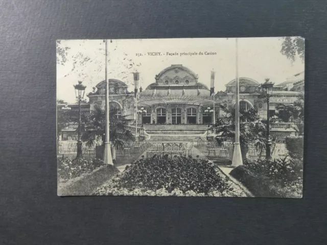 CP Vichy Facade principale du Casino 1914 carte postale