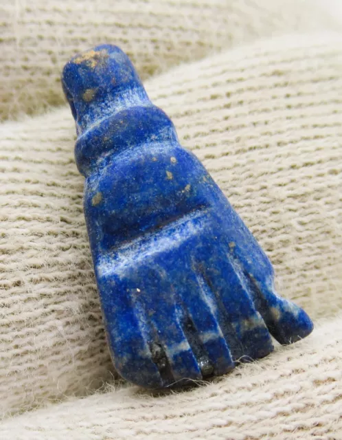 A231 Beautiful Ancient Egyptian Lapis Lazuli Zoomorphic Amulet Circa 500Bce