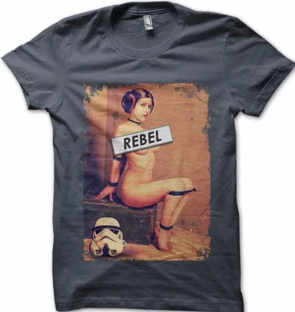 Star Wars inspiriertes Prinzessin Leia in Bondage Naughty REBEL T-Shirt 9355