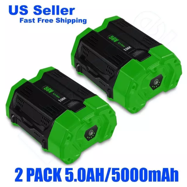 Lizone 2 Pack BA2800T 5.0Ah Replacement for EGO 56V Battery 5.0Ah BA2800 Battery