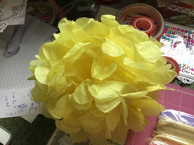 9 Stck. Stoff Papier Bommel Blumenkugeln Hochzeit Party Hängende Bommel