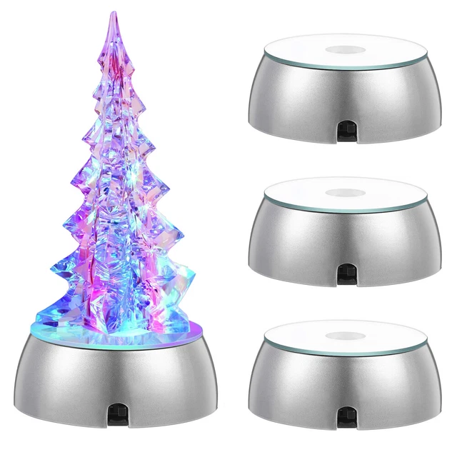 4 Pcs Light Base for Glass Art LED Display Holders Bracket Screen