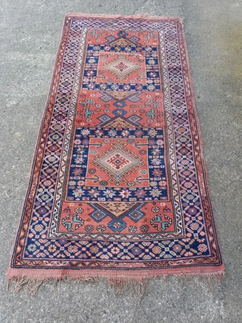 Orient Carpet Retro Persian Antique Flat Woven Vintage 195 x 100 F2