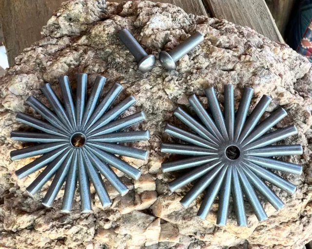 NICE NEW 2" 21-Point COWBOY VAQUERO Fancy SPUR ROWELS & Pins