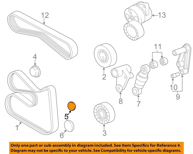 For BMW OEM 98-02 Z3 3.2L-L6 Belt or Pulley-Tension Pulley Cap 12311713143