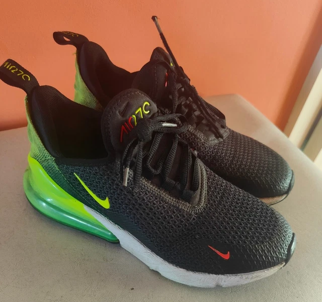 Nike Air Max 270 Junior Boys Size 4.5 Black Green