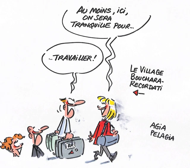 [HUMOUR - PRESSE] François FRAPAR - En vacances, DESSIN Original signé ...