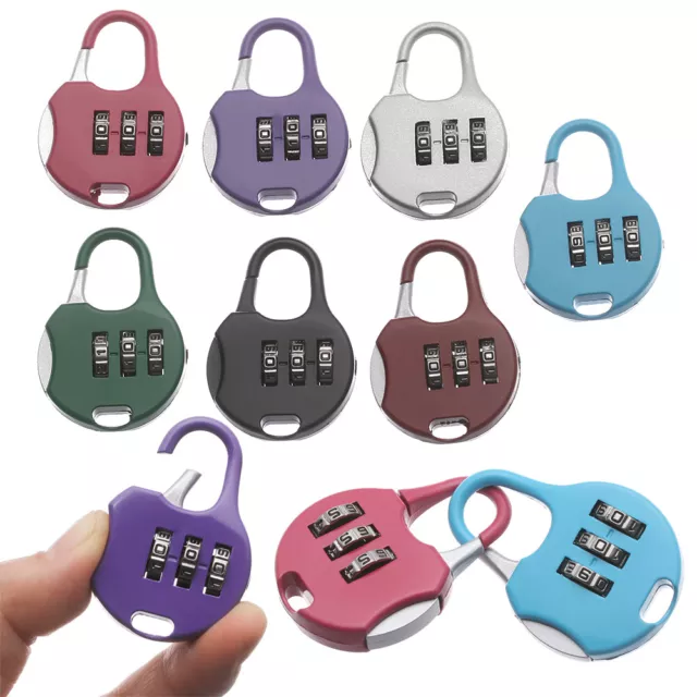 Gym Luggage Combination Code 3 Digit Dial Password Lock Security Tool Padlock