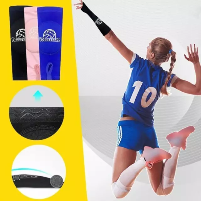 1 Pair Volleyball Arm Sleeve Forearm Compression Basketball Wrist Bra 9CD2