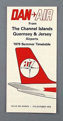 Dan Air Channel Islands Guernsey & Jersey Airline Timetable Summer 1979