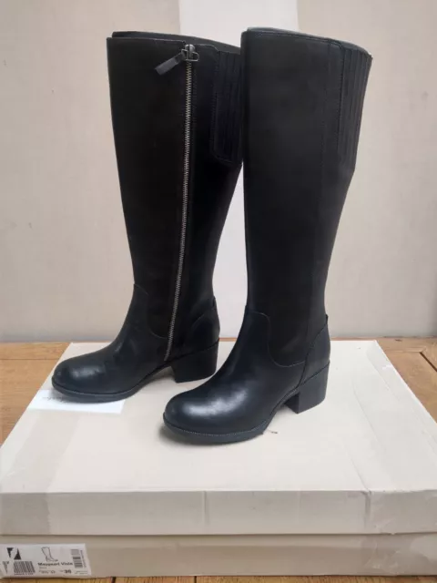 paire de chaussure femme bottines bottes taille 36 noir clarks maypearl viola
