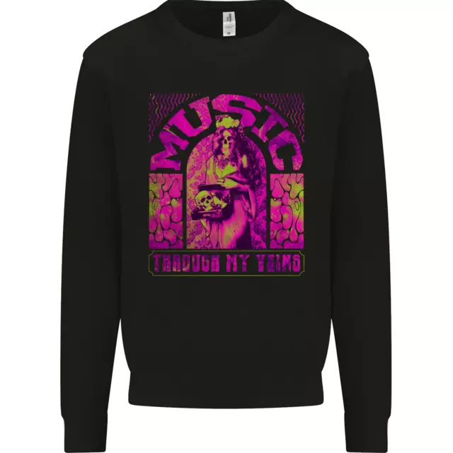 Musica Vene Heavy Metal Death Skull Rock Bambini Felpa Maglione
