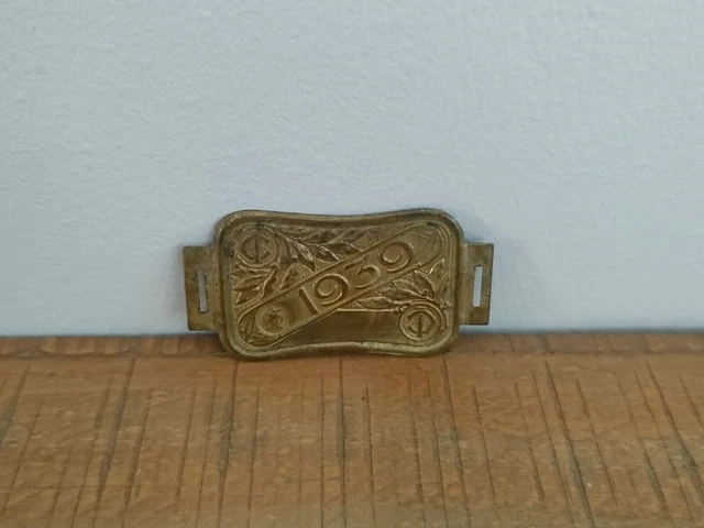 Ciclismo - Plaque fiscale de vélo 1939