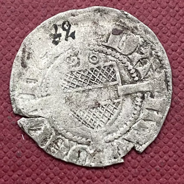 German States Eagle & Shield Unidentified Type Silver Circulated #49605 2