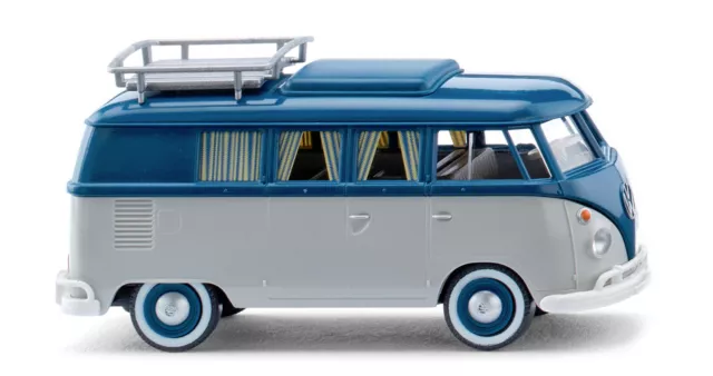 Wiking 079742 VW T1 Campingbus blau/grau HO 1:87 NEU
