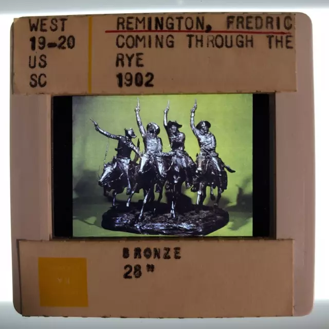 Frederic Remington Coming Through The Rye 1902 Art 35mm Glass Slide