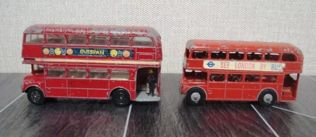 2 Route Master Bus - Corgi Toys 468 Routemaster Outspan Oranges / Lone Star