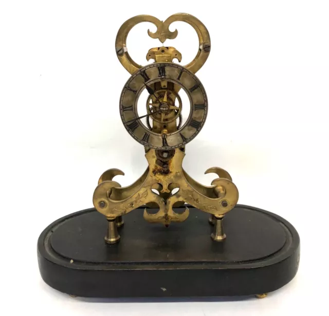 Miniature Skeleton Clock with Dome