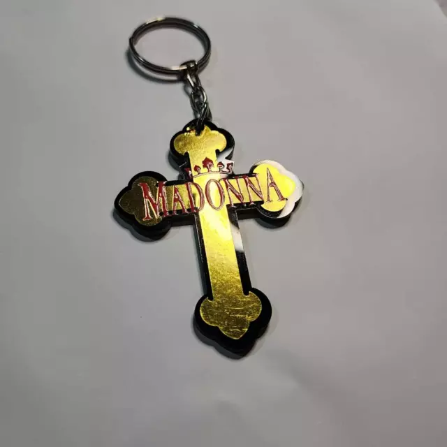 MADONNA Celebration Tour Cross Lucite Key Chain Blond ambition MDNA Mexico