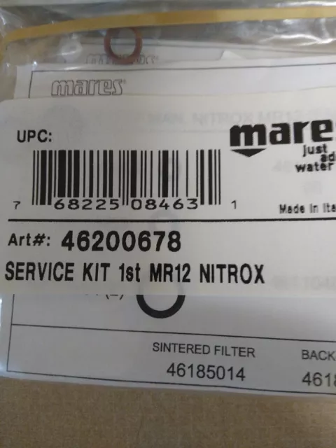 MARES MR12 NITROX Service Kit #46200678 MR 12 1st stage kit Scuba Regulator