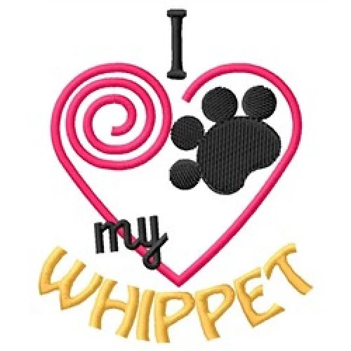 I "Heart" My Whippet Sweatshirt 1330-2 Sizes S - XXL