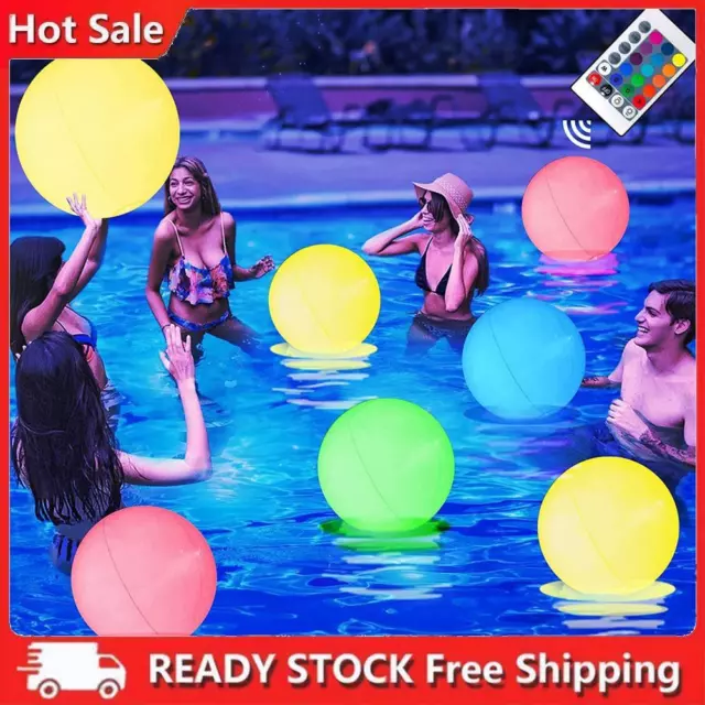 PVC Inflatable Luminous Beach Ball Remote Control Pool Float Ball Toys (60CM)