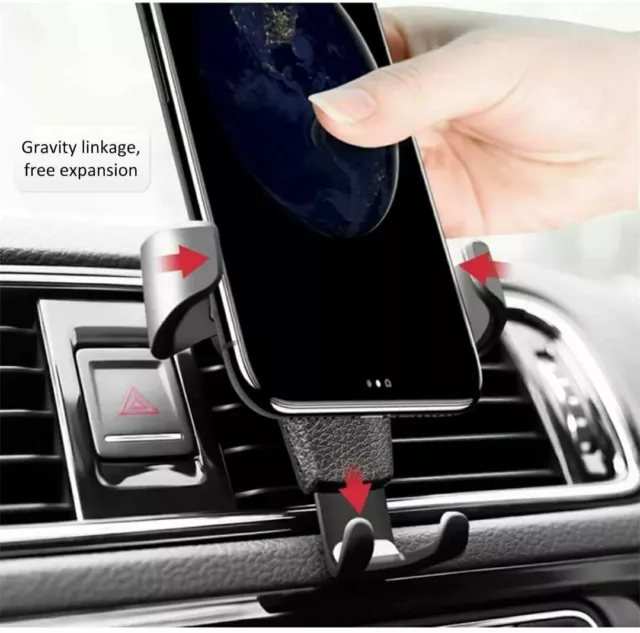 Support Téléphone Voiture Universel Fixation Grilles Ventilation Noir Smartphone