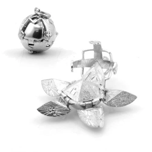 Boule Maçonnique Pendentif En Argent Sterling 925 - Neuf Avec étiquettes, Fabriqué En France