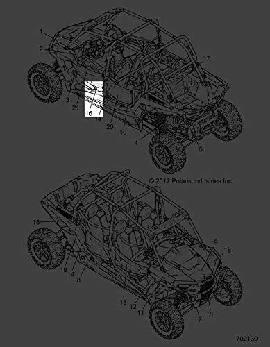 Polaris 7186626 DECAL-DOOR BTM LH Part RZR XP Turbo