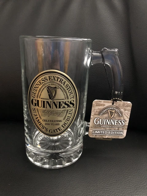 Guinness 250th Anniversary Limited Edition Metal Badge Tankard Beer Mug New Tag