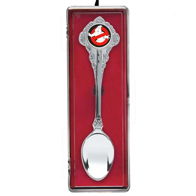 Ghostbusters Ghost Symbol Spoon Collectors Souvenir with hanging display case