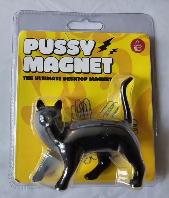 Thumbs Up Puss Magnet The Ultimate Desktop Magnet Cat Shaped Clip Holder SEALED