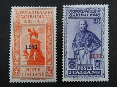 nystamps Italy Aegean Islands Lero Stamp # 25.26 Mint OG NH $100      M17y2682