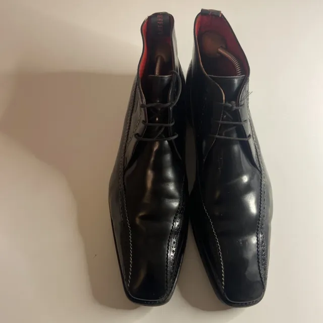 JEFFERY WEST BLACK Leather Chukka Brogue Lace Up Boots Size UK 11. £54. ...
